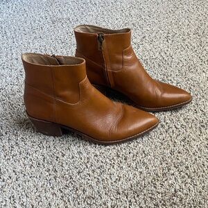 Madewell Brown Leather Ankle Boots